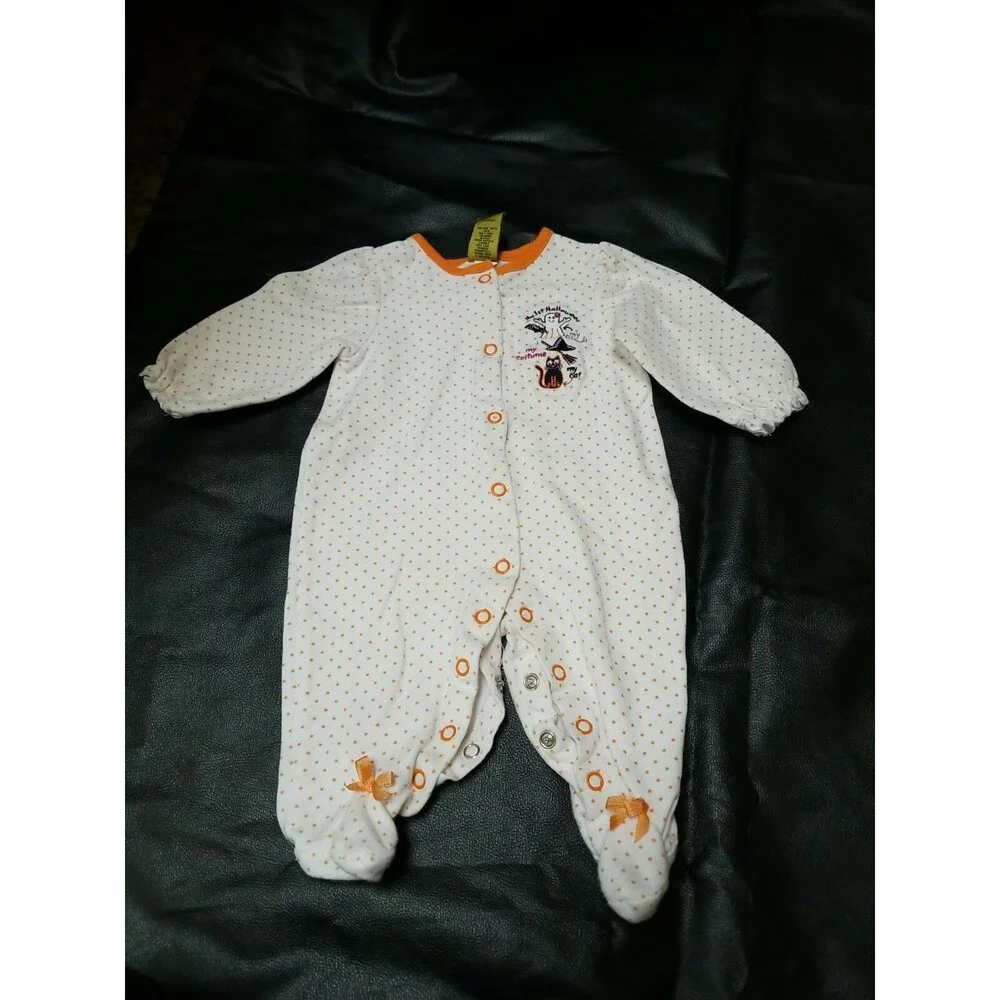 Baby 6 month My 1st Halloween onepiece footed outfit/sleepwear
